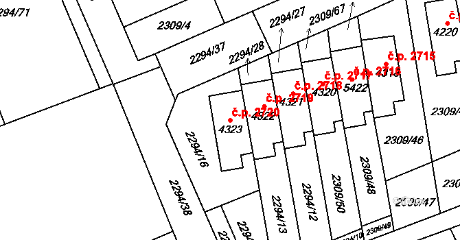 Dvůr Králové nad Labem 2720 na parcele st. 4323 v KÚ Dvůr Králové nad Labem, Katastrální mapa