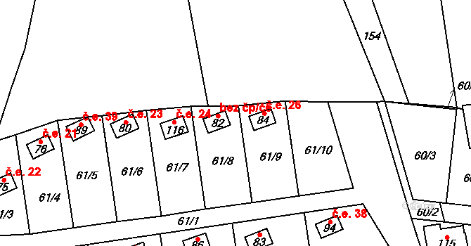 Borotice 38622262 na parcele st. 82 v KÚ Hubenov u Borotic, Katastrální mapa