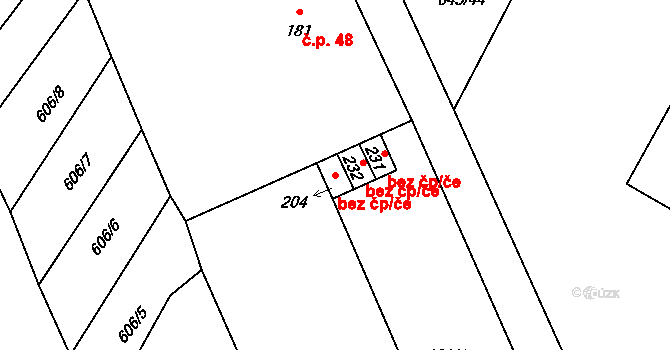 Žacléř 45078262 na parcele st. 204 v KÚ Bobr, Katastrální mapa