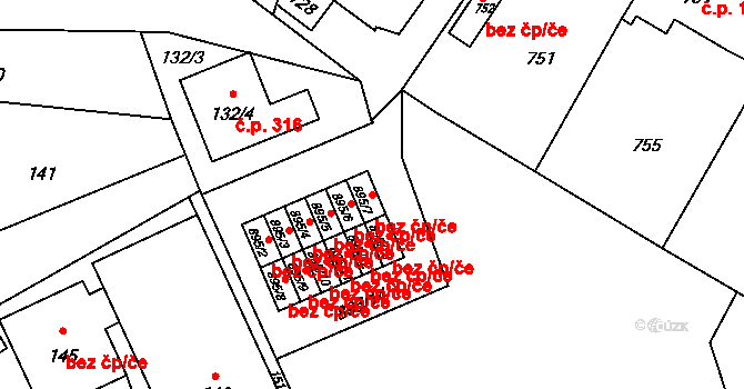 Neveklov 45414262 na parcele st. 895/7 v KÚ Neveklov, Katastrální mapa