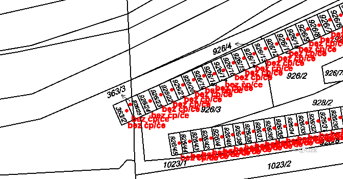 Holešov 47584262 na parcele st. 926/22 v KÚ Holešov, Katastrální mapa