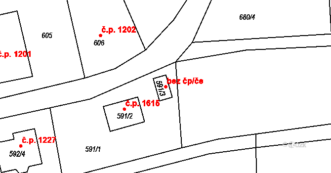 Příbor 52125262 na parcele st. 591/3 v KÚ Klokočov u Příbora, Katastrální mapa