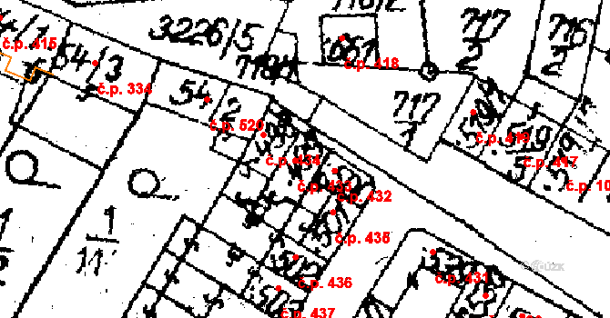 Jaroměřice nad Rokytnou 433 na parcele st. 499 v KÚ Jaroměřice nad Rokytnou, Katastrální mapa