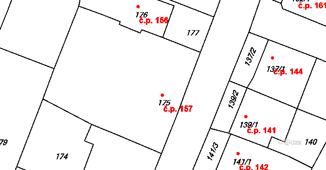 Strupčice 157 na parcele st. 175 v KÚ Strupčice, Katastrální mapa