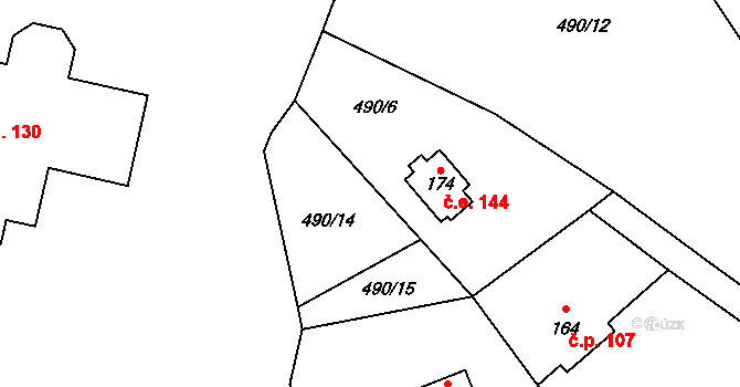 Doubravčice 5144, Katastrální mapa