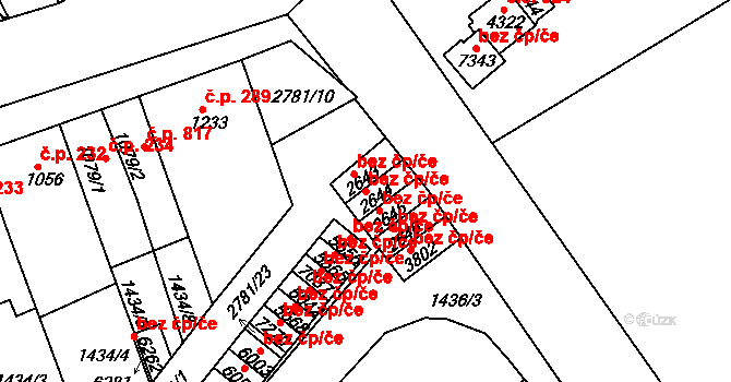 Chrudim 38063263 na parcele st. 2644 v KÚ Chrudim, Katastrální mapa