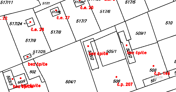 Bohumín 38225263 na parcele st. 505/2 v KÚ Pudlov, Katastrální mapa