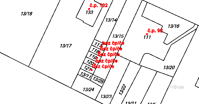 Hrejkovice 46215263 na parcele st. 118 v KÚ Hrejkovice, Katastrální mapa