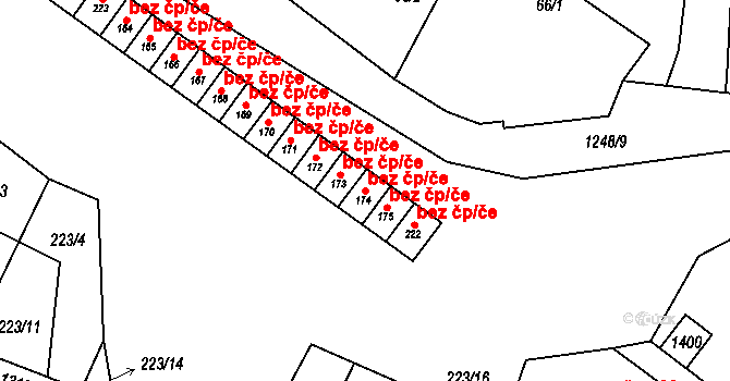 Střelice 47488263 na parcele st. 174 v KÚ Střelice u Jevišovic, Katastrální mapa