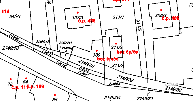 Dolní Benešov 48298263 na parcele st. 339/3 v KÚ Dolní Benešov, Katastrální mapa