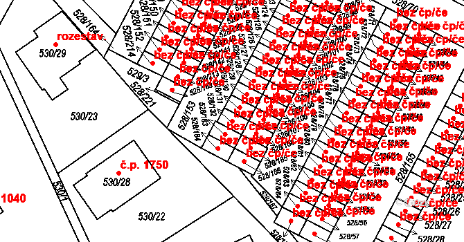Chotěboř 50247263 na parcele st. 528/132 v KÚ Chotěboř, Katastrální mapa