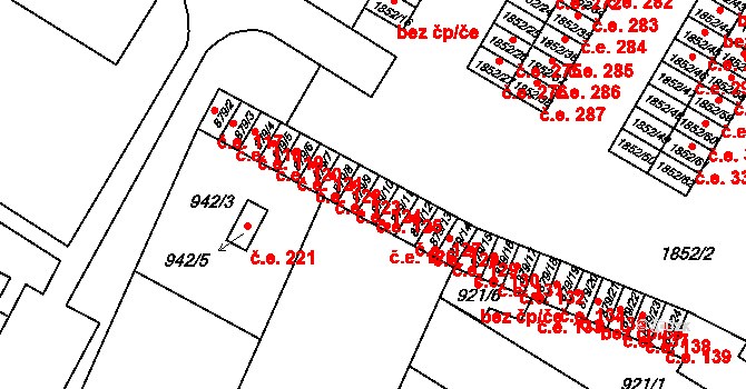Hrušovany u Brna 125 na parcele st. 879/10 v KÚ Hrušovany u Brna, Katastrální mapa