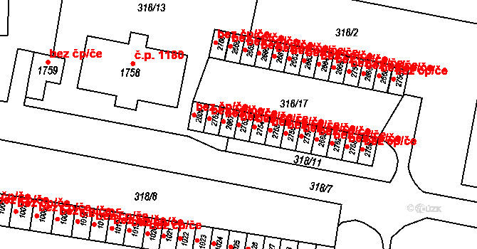 Litovel 386, Katastrální mapa