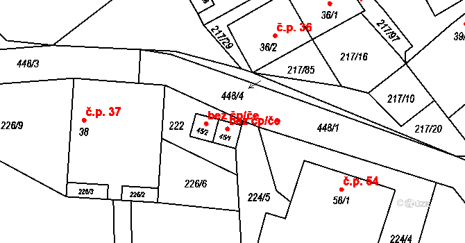 Polště 41027264 na parcele st. 45/1 v KÚ Polště, Katastrální mapa