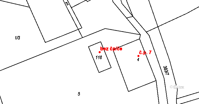 Libchavy 42769264 na parcele st. 118 v KÚ Prostřední Libchavy, Katastrální mapa