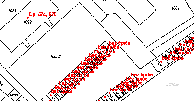 Chropyně 43481264 na parcele st. 1004 v KÚ Chropyně, Katastrální mapa