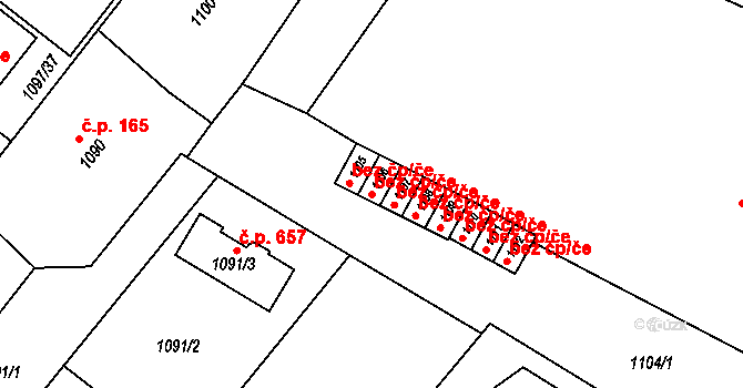Štěpánov 47369264 na parcele st. 1106 v KÚ Štěpánov u Olomouce, Katastrální mapa