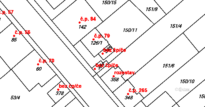 Třebíč 48347264 na parcele st. 385 v KÚ Týn u Třebíče, Katastrální mapa