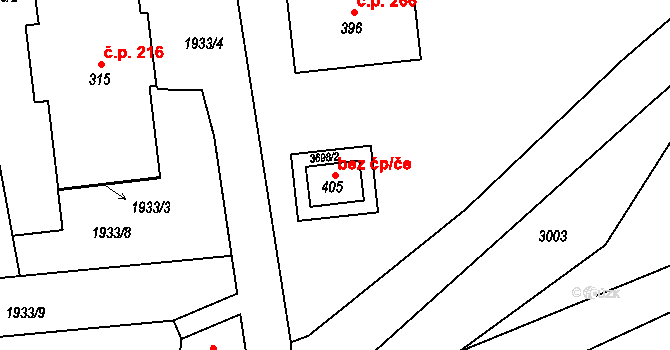 Lukavice 92232264 na parcele st. 405 v KÚ Lukavice u Rychnova nad Kněžnou, Katastrální mapa