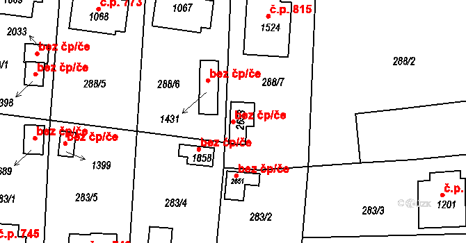 Trhové Sviny 103944265 na parcele st. 2653 v KÚ Trhové Sviny, Katastrální mapa