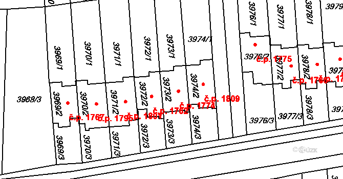 Tachov 1774 na parcele st. 3973/2 v KÚ Tachov, Katastrální mapa