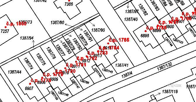Beroun-Město 1784, Beroun na parcele st. 6913 v KÚ Beroun, Katastrální mapa