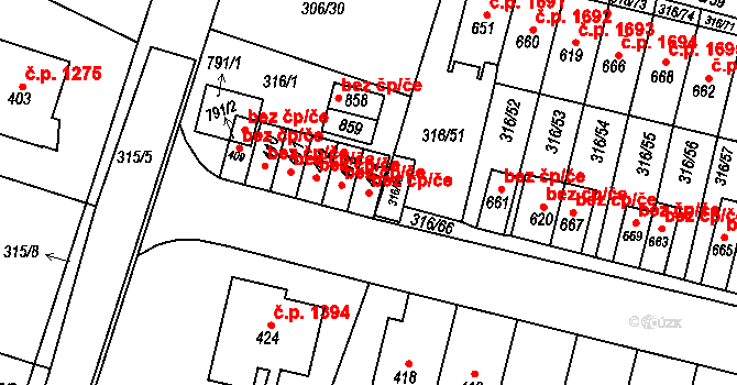 Hradec Králové 40272265 na parcele st. 414 v KÚ Kluky, Katastrální mapa
