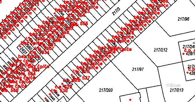 Sezimovo Ústí 40926265 na parcele st. 554/8 v KÚ Sezimovo Ústí, Katastrální mapa