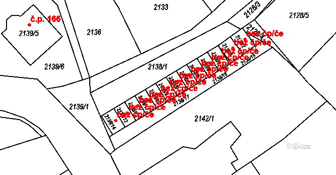 Černovice 41319265 na parcele st. 2138/9 v KÚ Černovice u Chomutova, Katastrální mapa