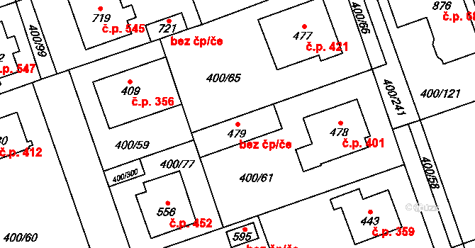 Horoměřice 42963265 na parcele st. 479 v KÚ Horoměřice, Katastrální mapa