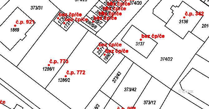 Sušice 43443265 na parcele st. 1960 v KÚ Sušice nad Otavou, Katastrální mapa