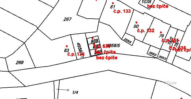 Černovice 45231265 na parcele st. 886 v KÚ Černovice u Tábora, Katastrální mapa