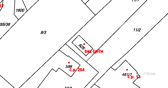 Bukovec 46585265 na parcele st. 625 v KÚ Bukovec u Jablunkova, Katastrální mapa