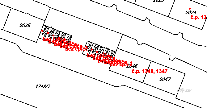 Tachov 50021265 na parcele st. 2044 v KÚ Tachov, Katastrální mapa