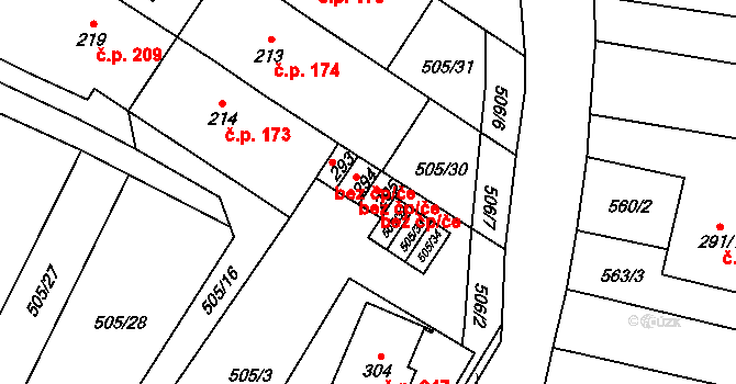 Bohutice 50044265 na parcele st. 295 v KÚ Bohutice, Katastrální mapa