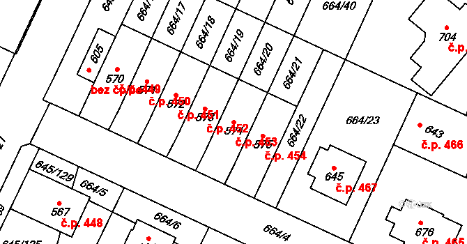 Krčín 453, Nové Město nad Metují na parcele st. 574 v KÚ Krčín, Katastrální mapa