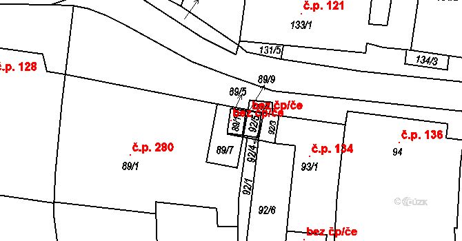 Sedlec 96615265 na parcele st. 89/10 v KÚ Sedlec u Mikulova, Katastrální mapa