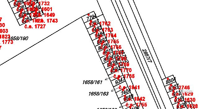 Hodonín 1786 na parcele st. 9011 v KÚ Hodonín, Katastrální mapa