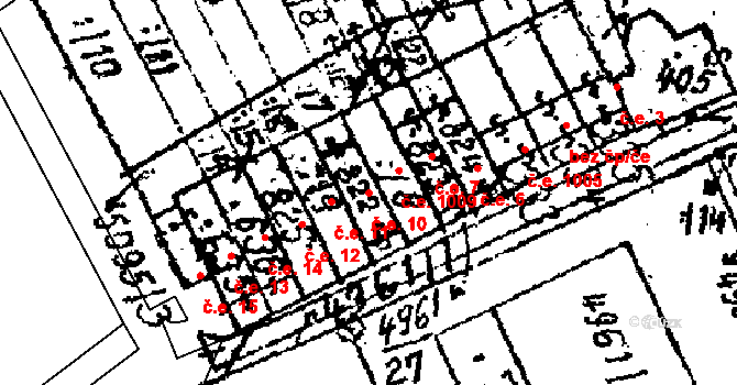 Pasohlávky 10 na parcele st. 640 v KÚ Pasohlávky, Katastrální mapa