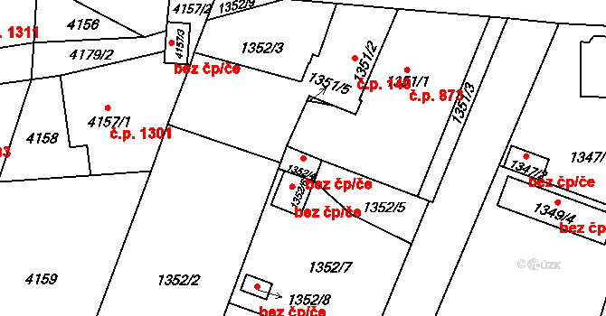Nová Paka 45957266 na parcele st. 1352/4 v KÚ Nová Paka, Katastrální mapa