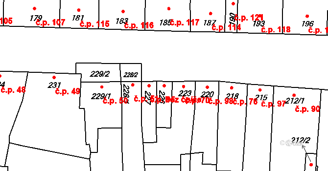 Seloutky 47994266 na parcele st. 226 v KÚ Seloutky, Katastrální mapa