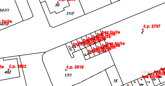 Kladno 49116266 na parcele st. 27 v KÚ Kladno, Katastrální mapa