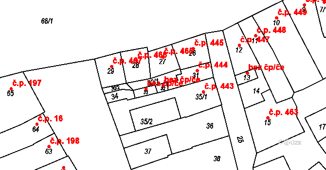 Pohořelice 49776266 na parcele st. 32 v KÚ Pohořelice nad Jihlavou, Katastrální mapa
