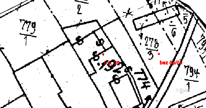 Chodská Lhota 29 na parcele st. 192 v KÚ Chodská Lhota, Katastrální mapa
