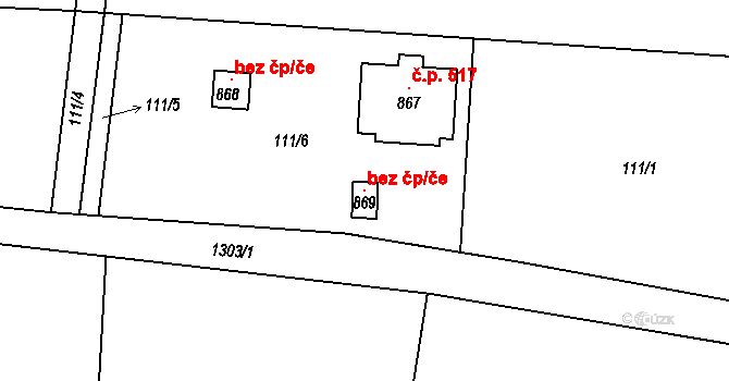 Frýdlant nad Ostravicí 102479267 na parcele st. 869 v KÚ Nová Ves u Frýdlantu nad Ostravicí, Katastrální mapa