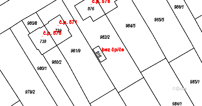 Nedakonice 106721267 na parcele st. 916 v KÚ Nedakonice, Katastrální mapa