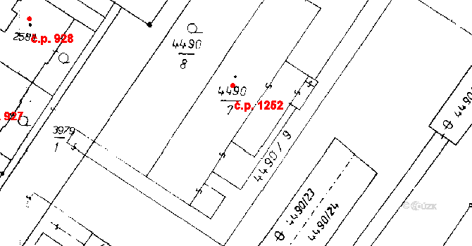 Poděbrady III 1252, Poděbrady na parcele st. 4490/7 v KÚ Poděbrady, Katastrální mapa