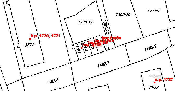 Šumperk 39011267 na parcele st. 1828/2 v KÚ Šumperk, Katastrální mapa