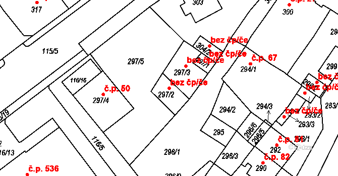 Proboštov 39144267 na parcele st. 297/2 v KÚ Proboštov u Teplic, Katastrální mapa
