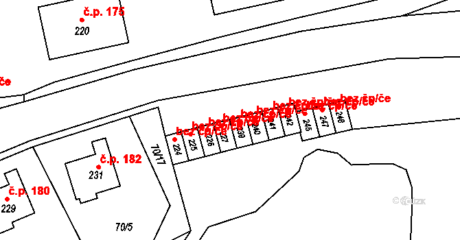 Knovíz 41776267 na parcele st. 227 v KÚ Knovíz, Katastrální mapa